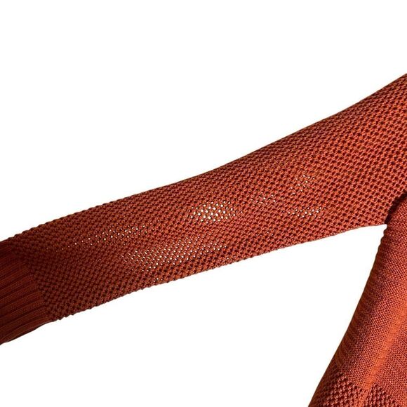 Marled cotton blend hooded cardigan. Size medium - Picture 6 of 9